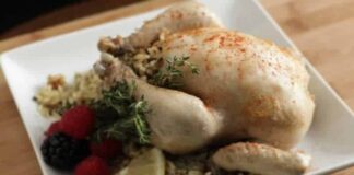 Poulet farci au riz avec thermomix
