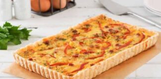 Quiche au poivron et chorizo facile au thermomix