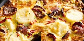 Tarte fine aux pommes de terre et chorizo avec thermomix
