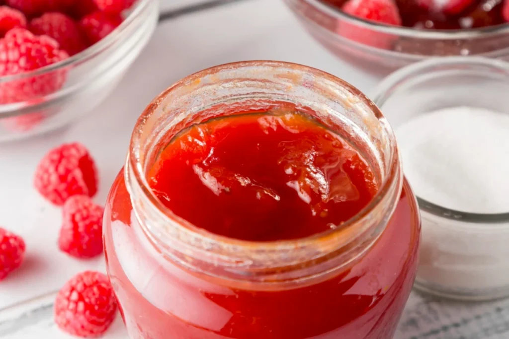 Compote de pomme et framboise