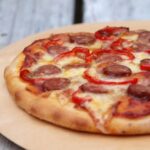 Pizza au chorizo et poivron