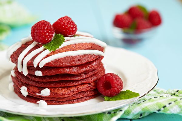 Pancakes de velours rouge