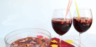 Cocktail Sangria légère Weight watchers