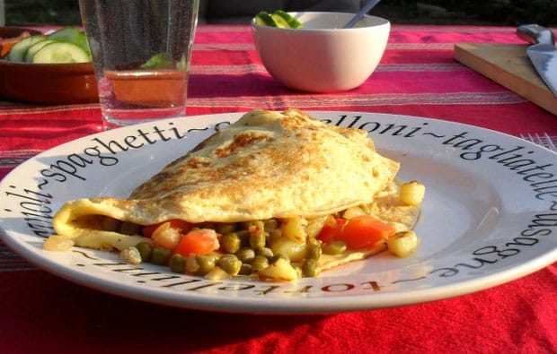 Omelette aux légumes Weight watchers