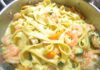Tagliatelles aux courgettes crevettes légères