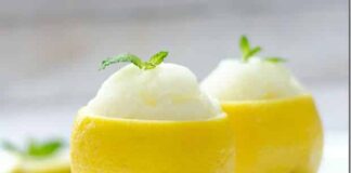 sorbet de citron lèger Weight Watchers