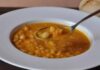 Soupe de pois chiches aux crevettes