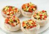 champignons farcis aux légumes légers