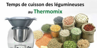 Temps de cuisson des différentes légumineuses au Thermomix