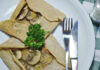 Crêpes de sarrasin au jambon et champignons légeres