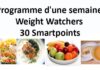 Programme d'une semaine Weight Watchers de 30 Smartpoints
