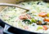 soupe de saumon à l'aneth légère