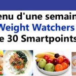 Menu d'une semaine Weight Watchers de 30 Smartpoints