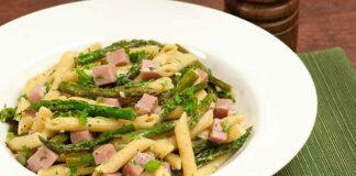 Pâtes au jambon et asperges avec Cookéo