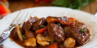 Boeuf bourguignon léger Weight Watchers