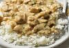 Poulet stroganoff léger