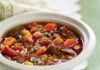 Soupe au boeuf, au bulghur et aux pois chiches