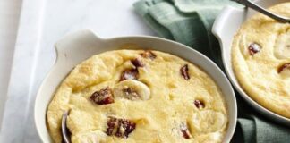 Clafoutis aux bananes et dattes Weight Watchers