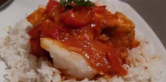 Dos de cabillaud à la basquaise