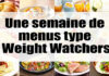 Une semaine de menus type Weight Watchers