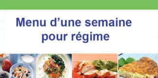 Menu d'une semaine pour régime