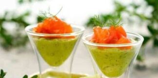 Verrine d'avocat et saumon au Thermomix
