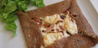 Galette bretonne au chèvre frais et lardons WW