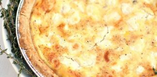 tarte au poulet, chèvre et miel WW