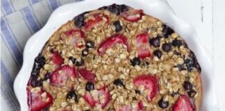 Clafoutis de flocons d'avoine aux fruits WW