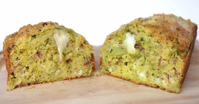 cake au brocoli, jamon et mozzarella avec Thermomix
