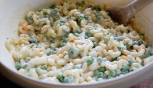 Risotto de coquillettes petits pois et boursin