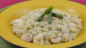 Risotto crevettes et asperges