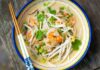 Soupe de nouilles et crevettes