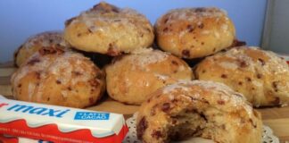 petits pains au Kinder maxi avec Thermomix, délicieux petits pains moelleux, facile et simple à réaliser pour le petit-déjeuner ou le goûter des enfants.