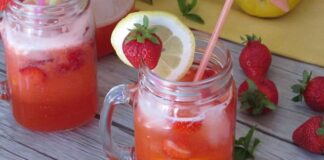 Limonade maison à la fraise au Thermomix