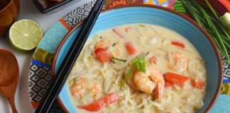 Soupe thaï aux crevettes avec Thermomix