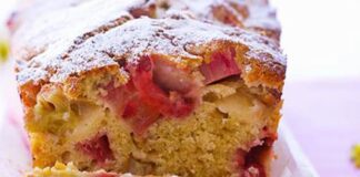 cake léger à la rhubarbe WW