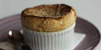 soufflé à rhubarbe et fraise au Thermomix