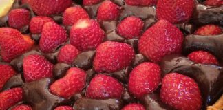 Tarte aux Fraises et Crème Pâtissière Chocolat au Thermomix