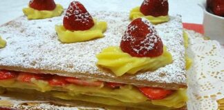 mille-feuille aux fraises au Thermomix