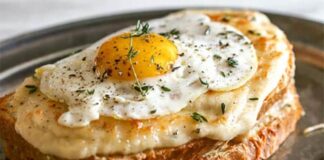 Croque-madame au jambon emmental ww