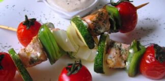 Brochettes de Saumon au Varoma