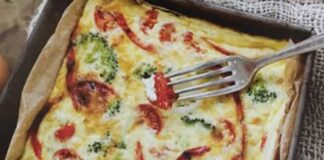 Flan de brocoli, tomates et poivron WW