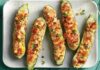 Courgettes farcies aux poulets et maïs