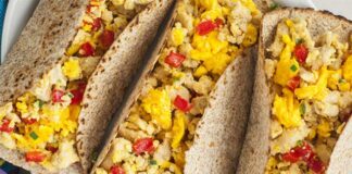 Tacos aux œufs et à la dinde ww