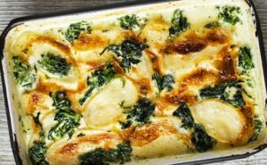 Gratin de pommes de terre aux épinards