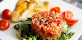 tartare de tomates et jambon WW