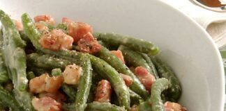 haricots verts à la carbonara WW