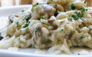 Risotto poulet et champignons