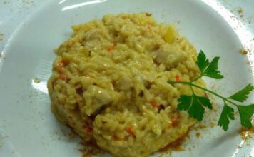 risotto de poulet au curry WW